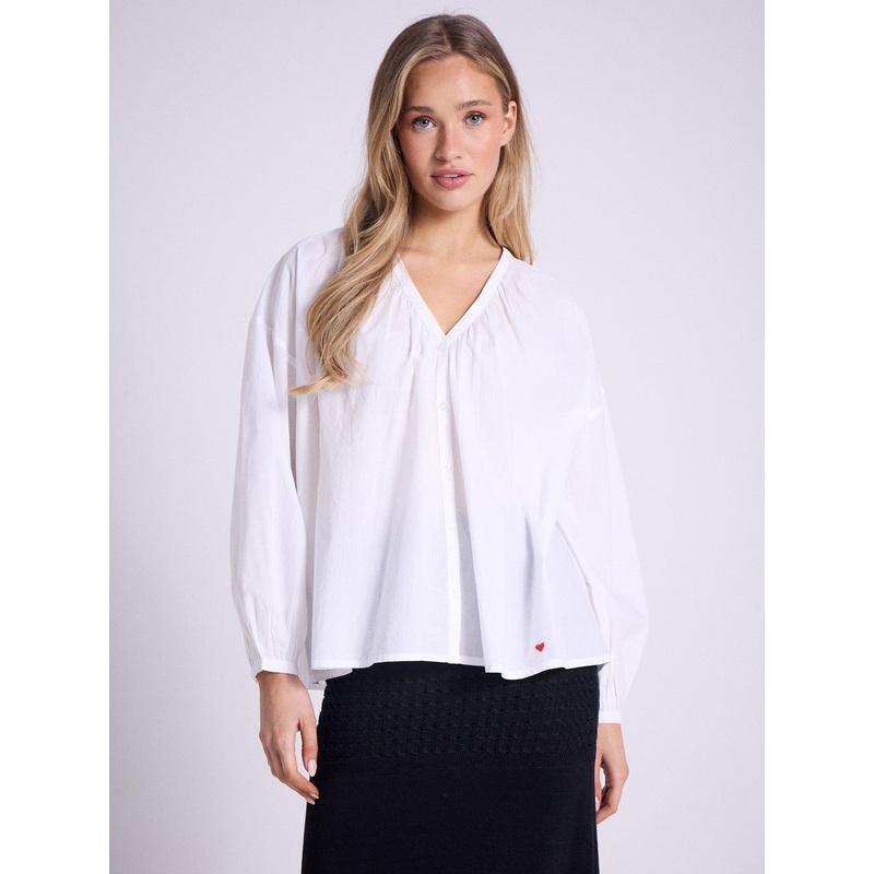 Chemise coton Grace|Blanc pur|XS|S|M|L