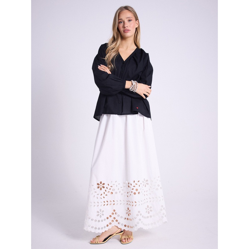 Chemise coton Grace|Noir|XS|S|M|L