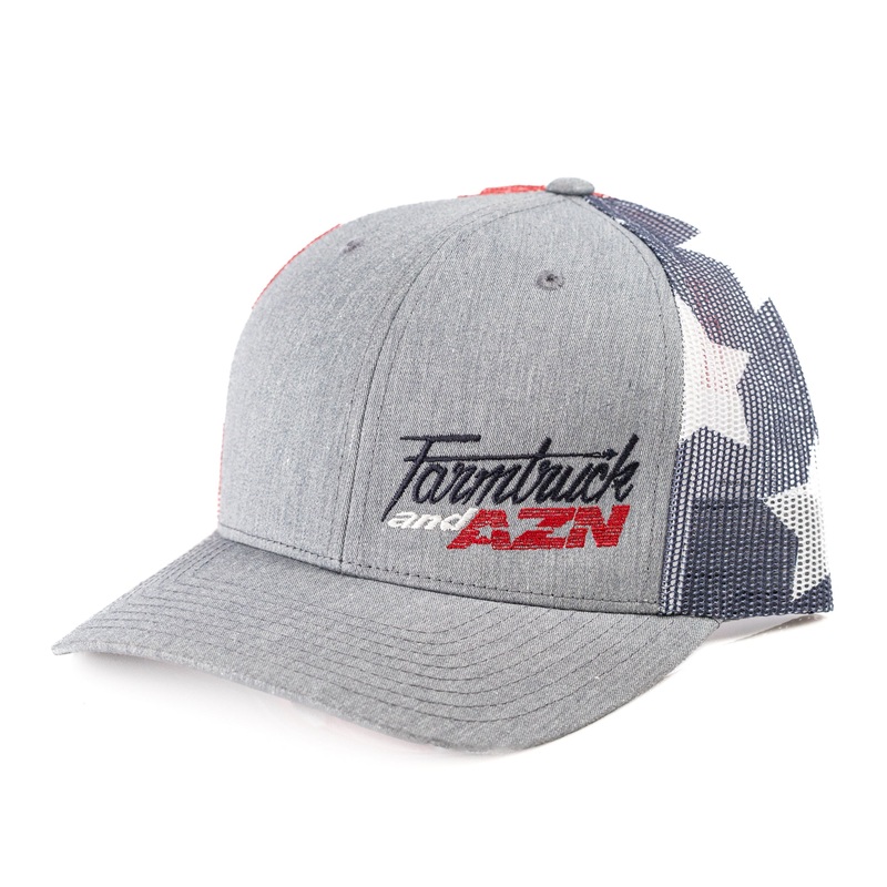 Farmtruck and Azn Logo American Flag Hat – Snap Back