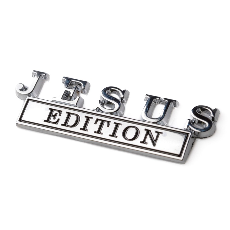 Jesus Edition Chrome Vehicle Badge