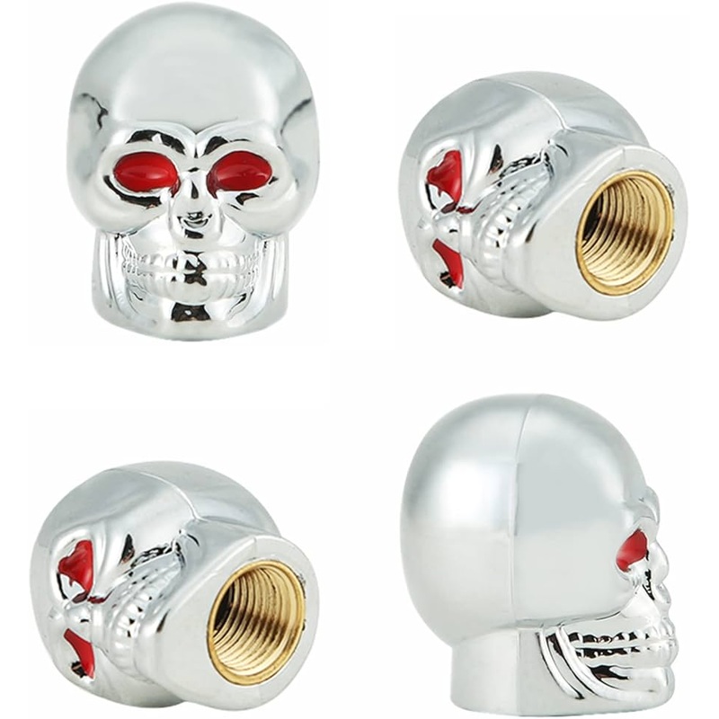Skull Valve Stem Caps – Set of 4