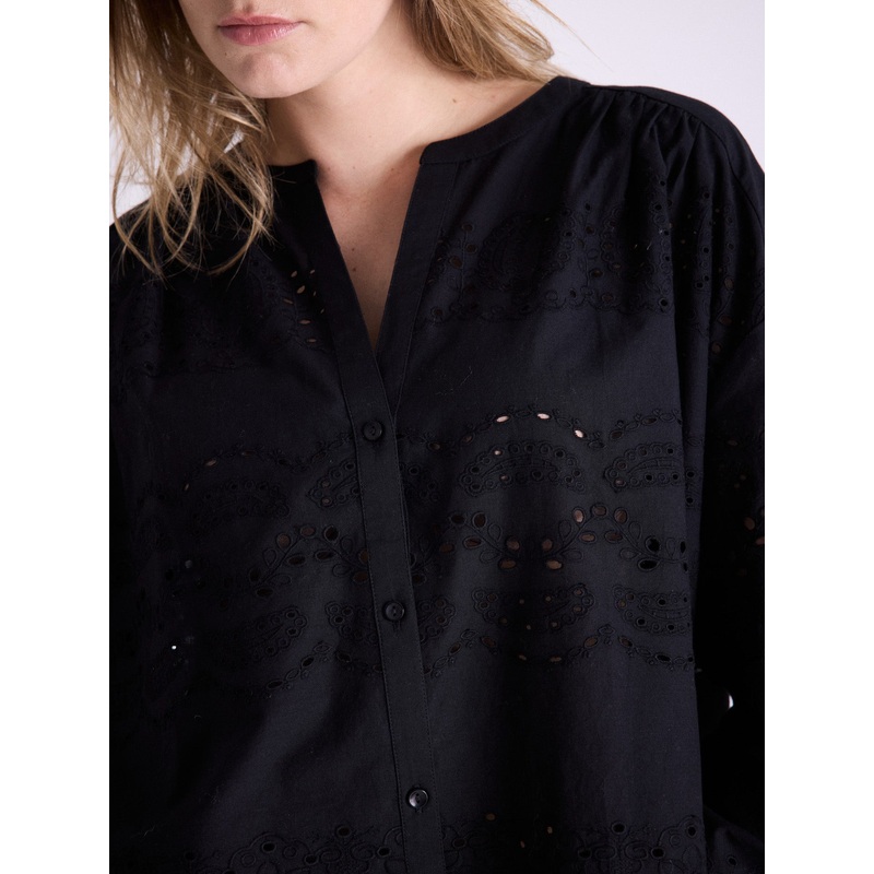 Chemise coton Cleon|Noir|XS|S|M|L