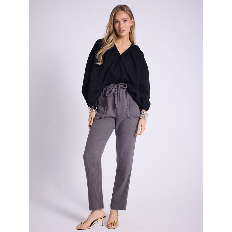 Pantalon coton Monaco|Dark gray|S|M|L