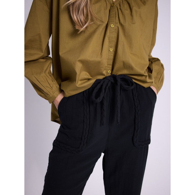 Pantalon coton Monaco|Noir|S|M|L