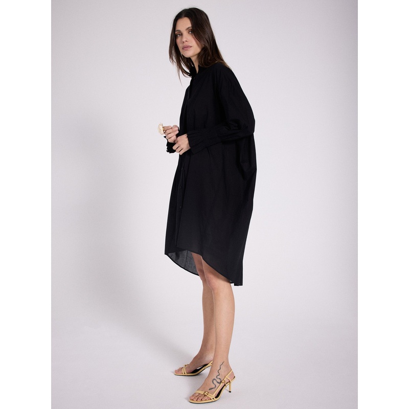 Robe chemise coton Gabriela|Noir|XS|S|M|L