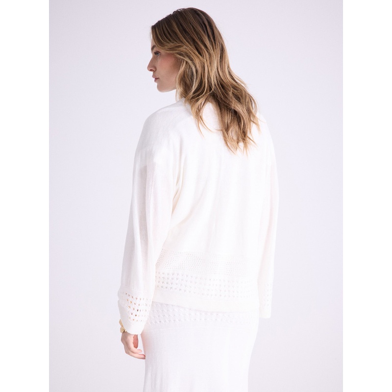 Cardigan lin Koula|Blanc pur|S|M|L