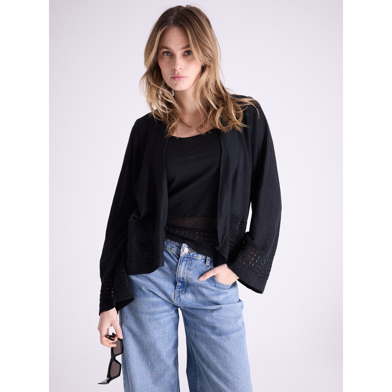Cardigan lin Koula|Noir|S|M|L