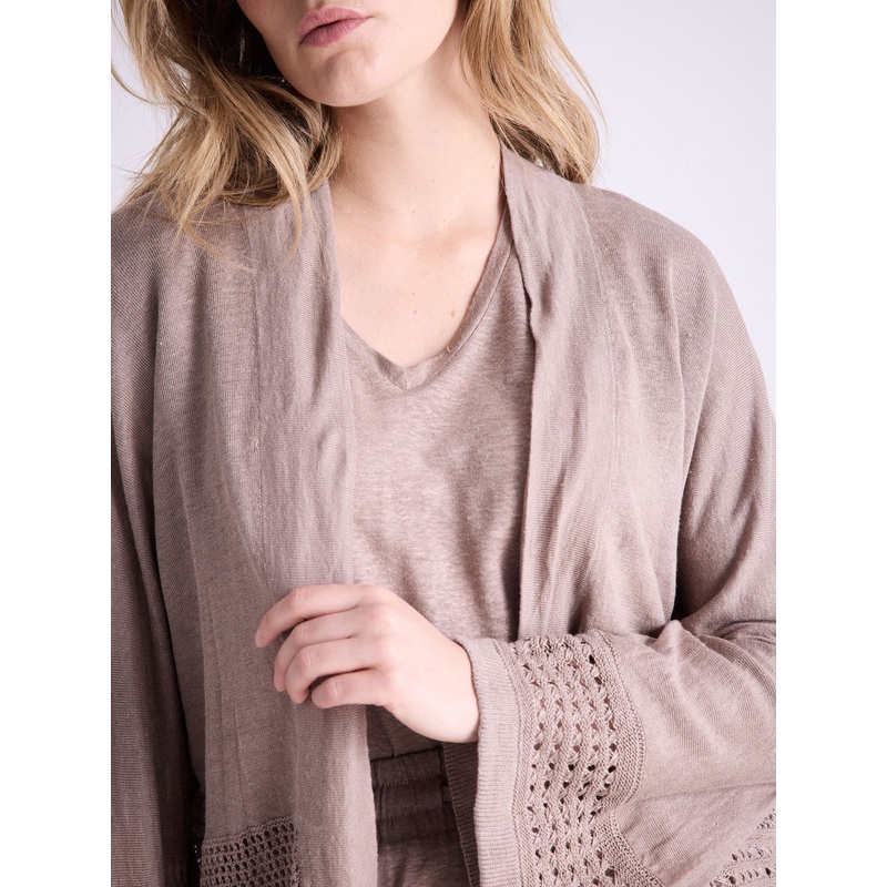 Cardigan lin Koula|Toasted nut|S|M|L