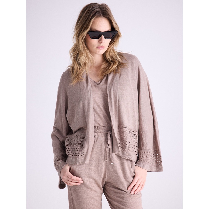 Cardigan lin Koula|Toasted nut|S|M|L