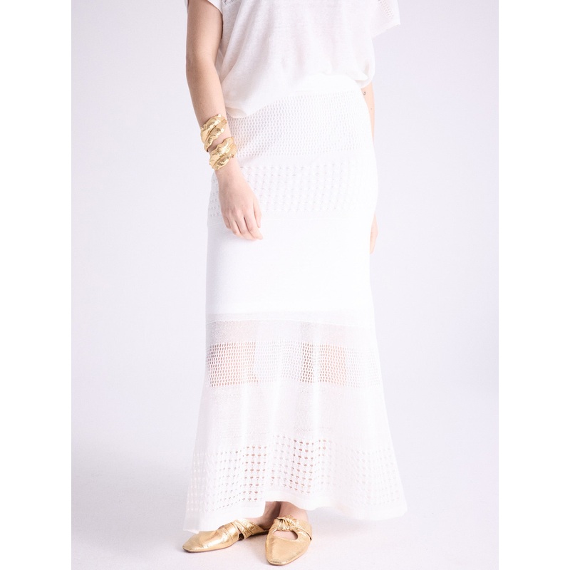 Jupe lin Aspala|Blanc pur|S|M|L