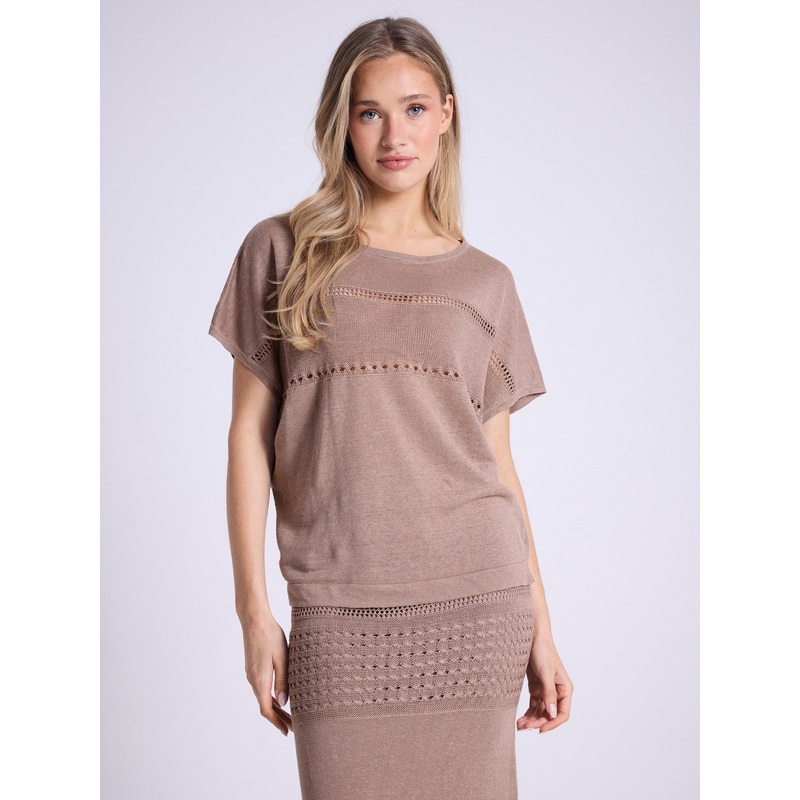 T-shirt lin Arcas|Toasted nut|S|M|L