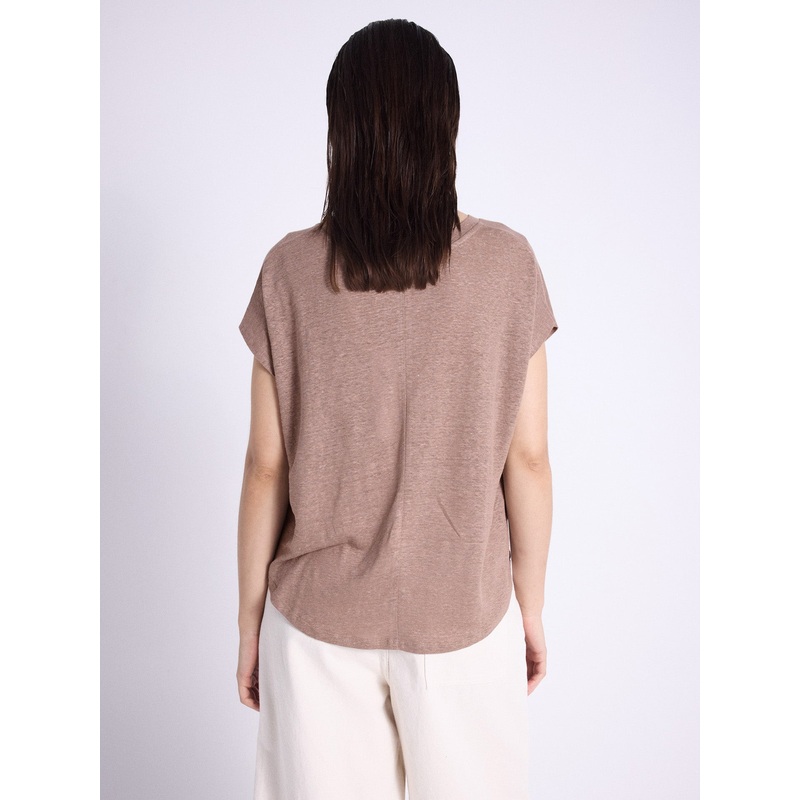 T-shirt lin Zoe|Toasted nut|S|M|L
