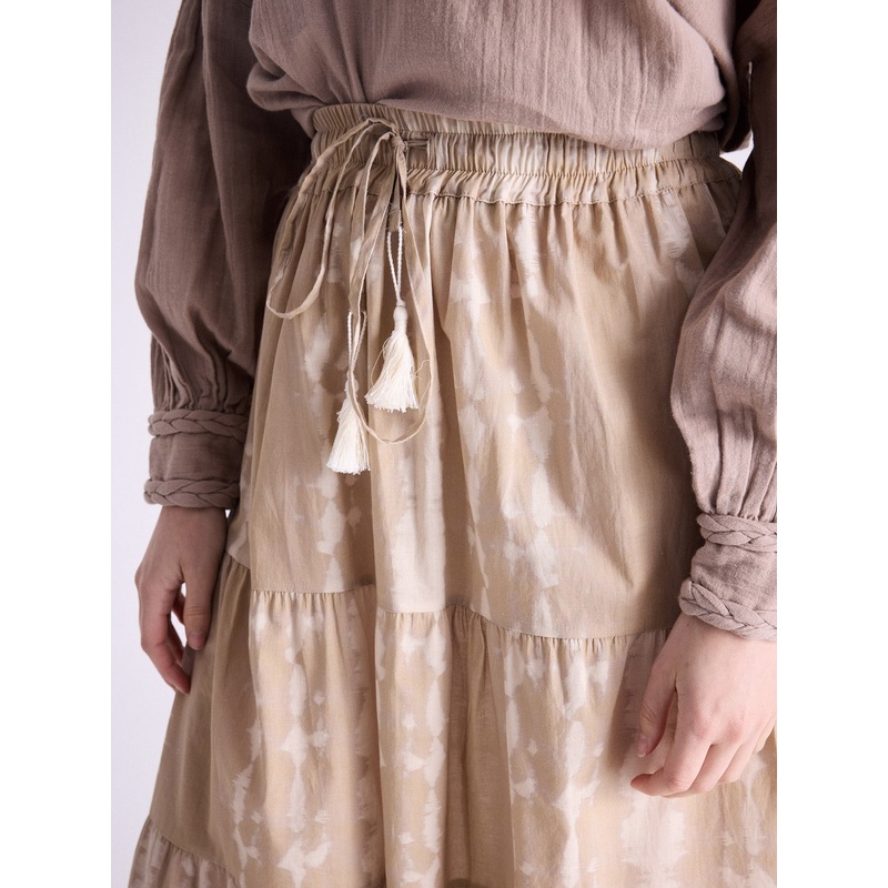 Jupe coton Elira|Tie and dye ginger|S|M|L