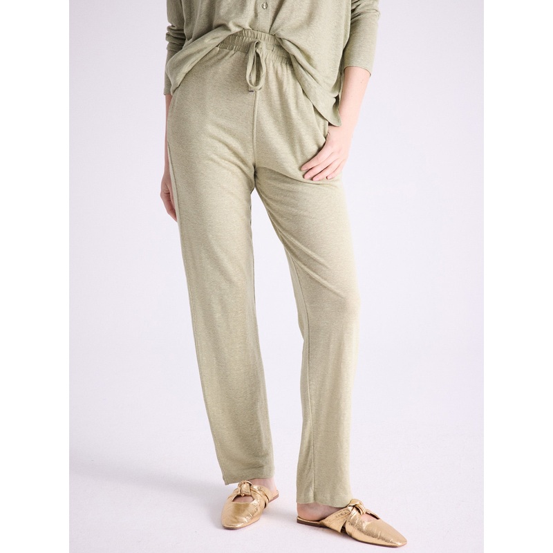 Pantalon lin Meline|Light green|S|M|L
