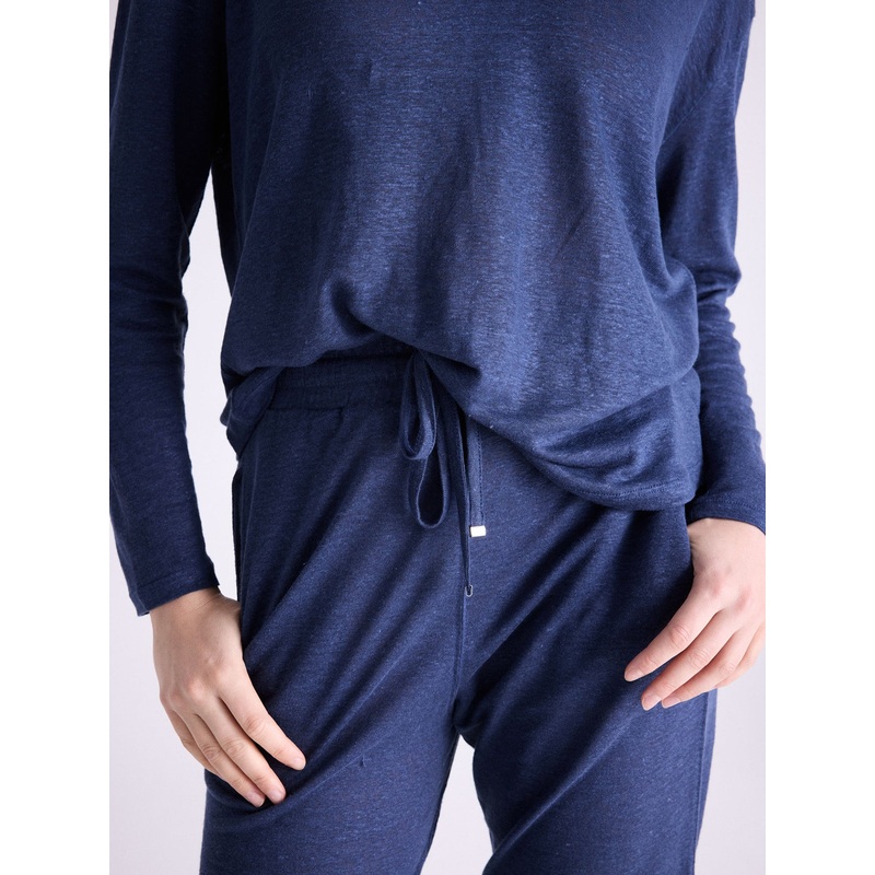 Pantalon lin Meline|Marine|S|M|L