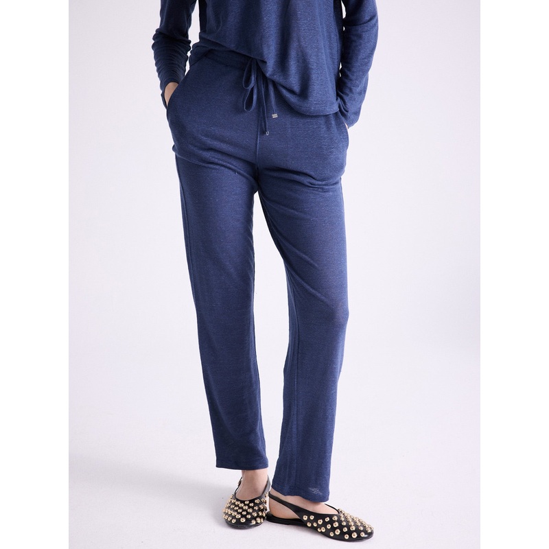 Pantalon lin Meline|Marine|S|M|L