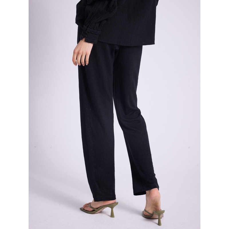 Pantalon lin Meline|Noir|S|M|L
