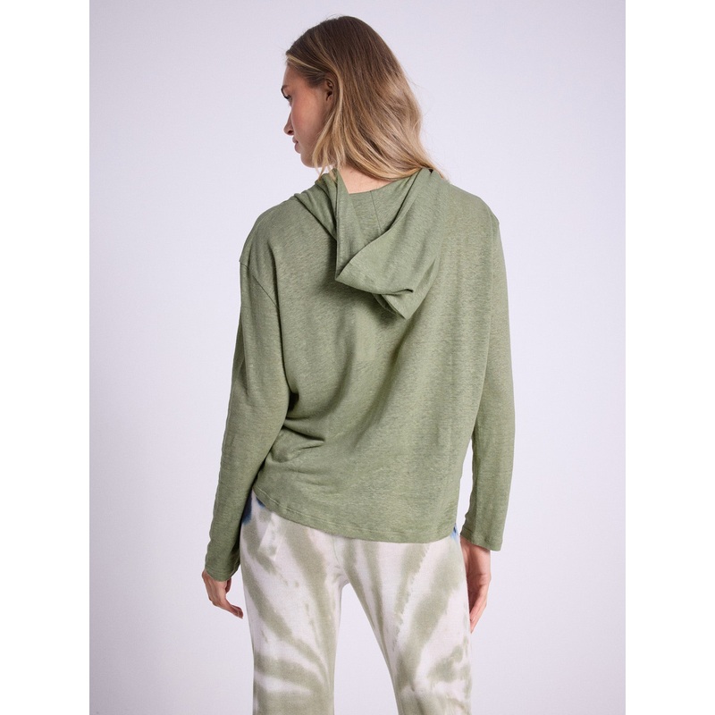 Sweatshirt  capuche lin Sita|Light green|S|M|L