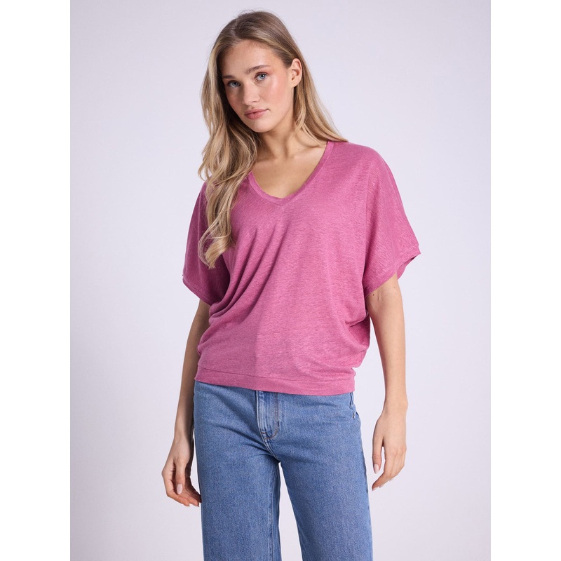 T-shirt lin Sophia|Crushed berry|XS/S|S/M|L/XL