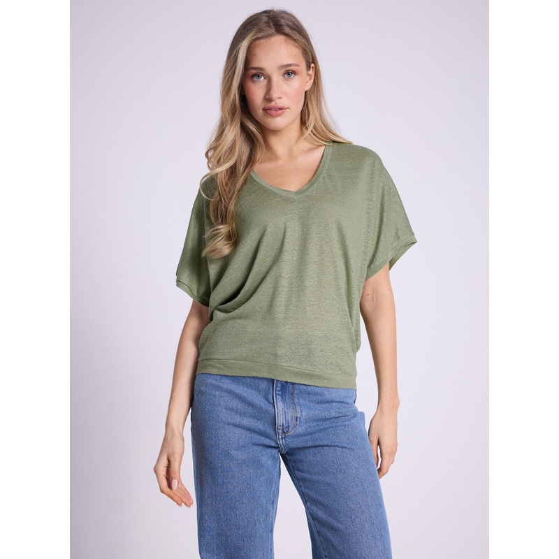 T-shirt lin Sophia|Light green|XS/S|S/M|L/XL
