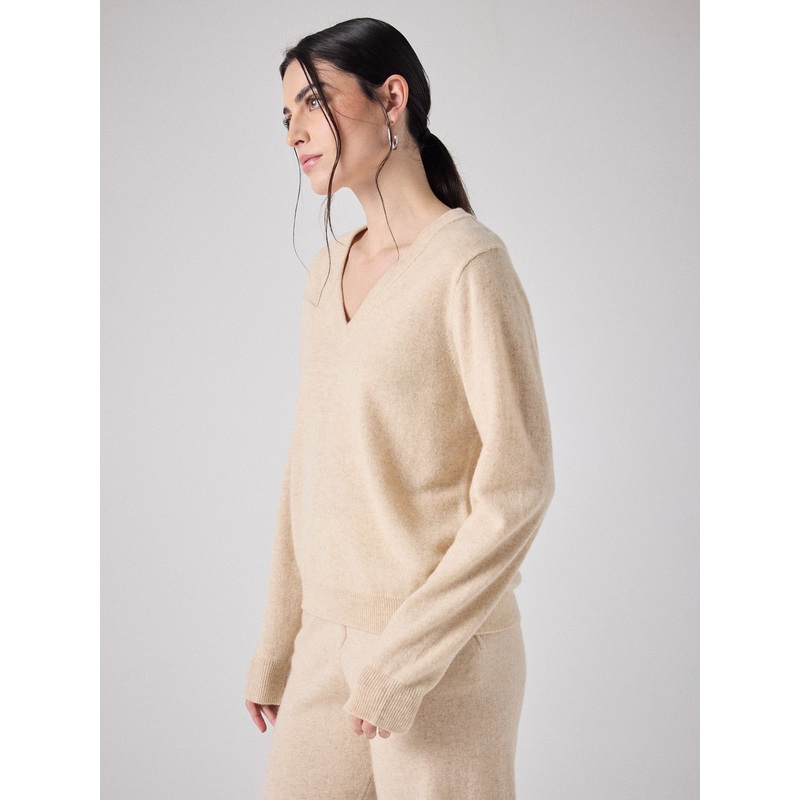 Pull cachemire Celia|Beige chin|S|M|L
