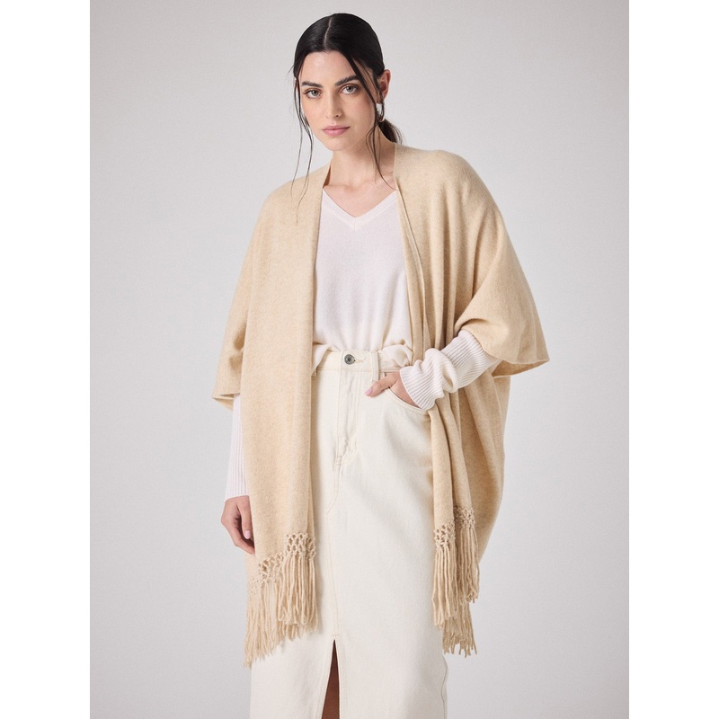 Cape cachemire Juliette|Beige chin|TU