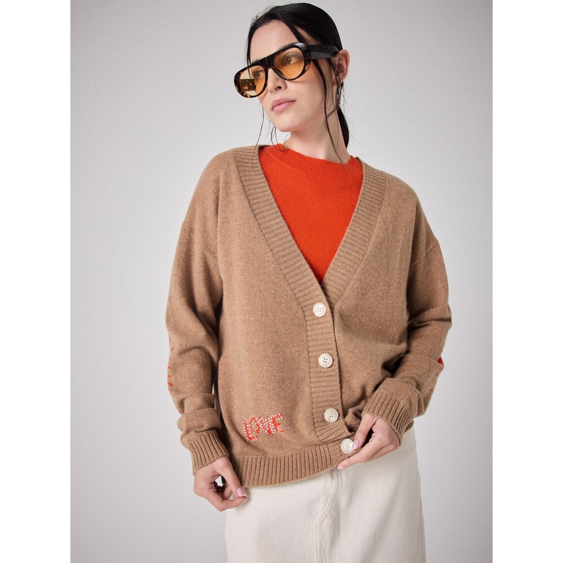 Cardigan cachemire Rose|Camel chin / spicy|S|M|L
