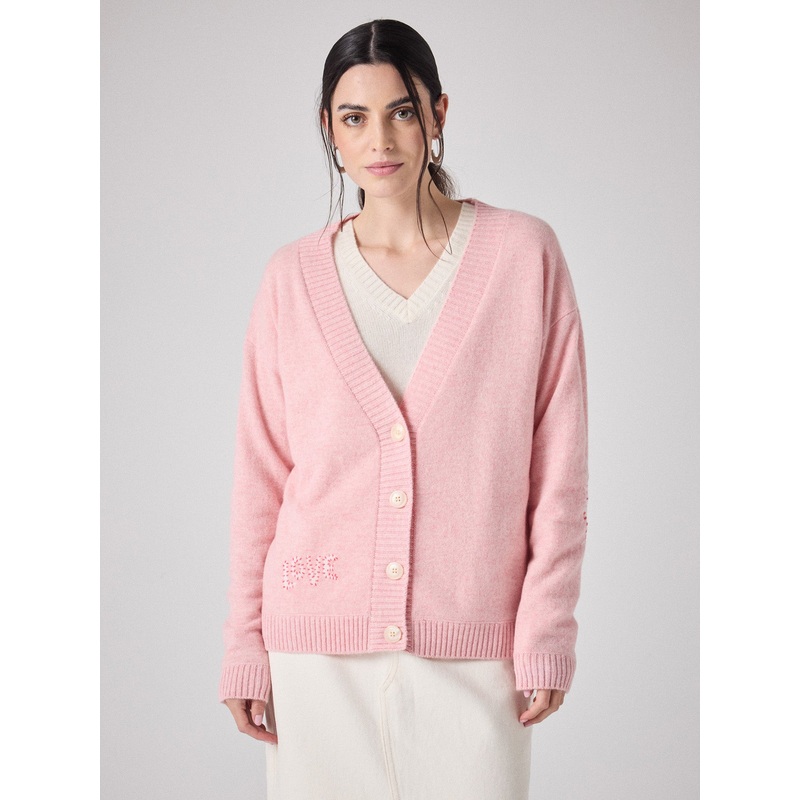 Cardigan cachemire Rose|Fairy / ecru|S|M|L