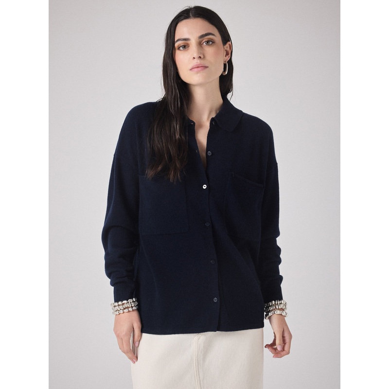 Chemise cachemire Desiree|Marine|S|M|L