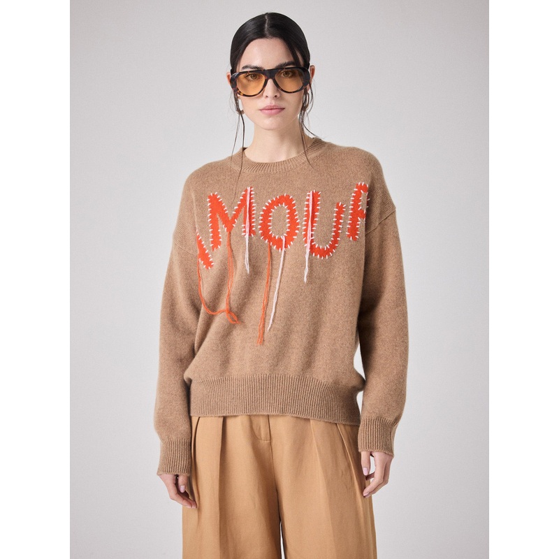 Pull cachemire Amour|Camel chin / spicy|S|M|L