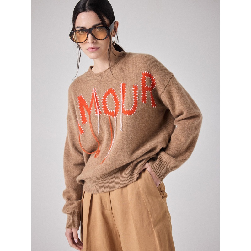 Pull cachemire Amour|Camel chin / spicy|S|M|L