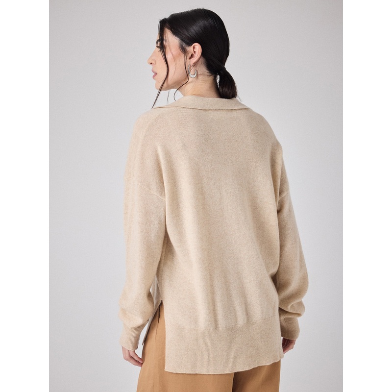 Pull cachemire Romeo|Beige chin|S|M|L