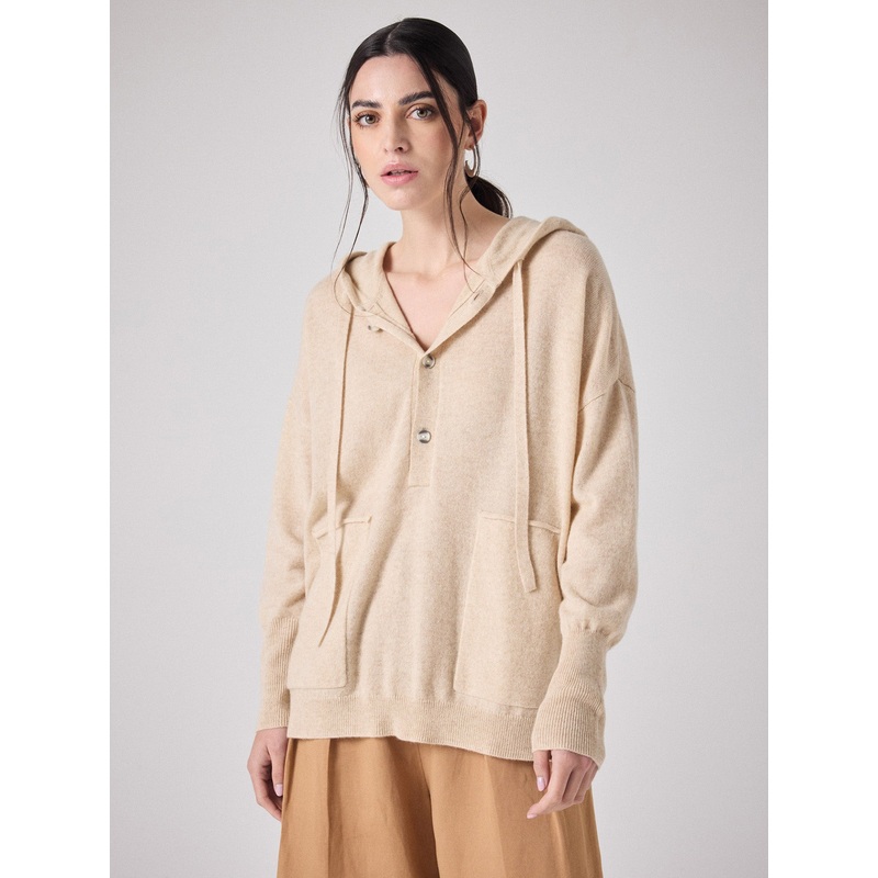 Pull  capuche cachemire Ariana
