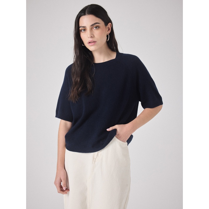 T-shirt cachemire Loona|Marine|S|M|L|XL