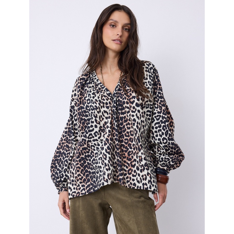 Blouse coton Vesta|Leopard|S|M|L