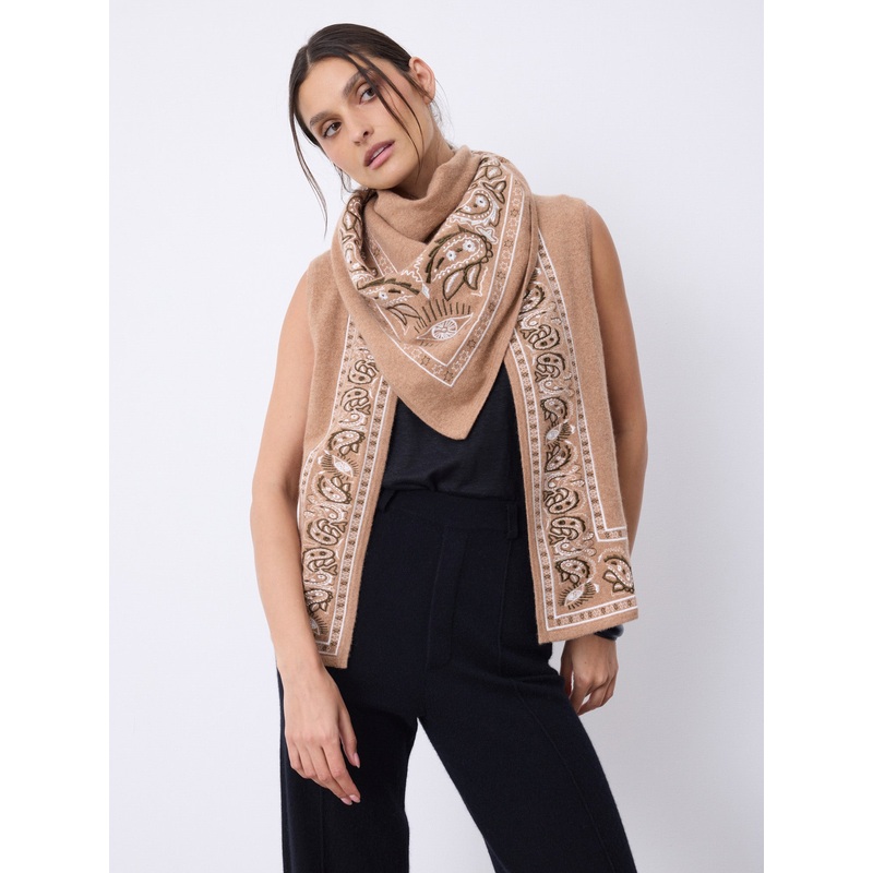 Echarpe cachemire Helen|Camel chin|TU
