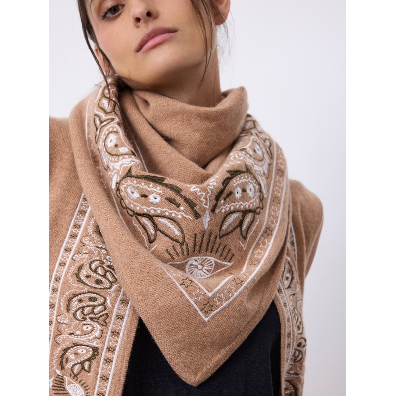 Echarpe cachemire Helen|Camel chin|TU