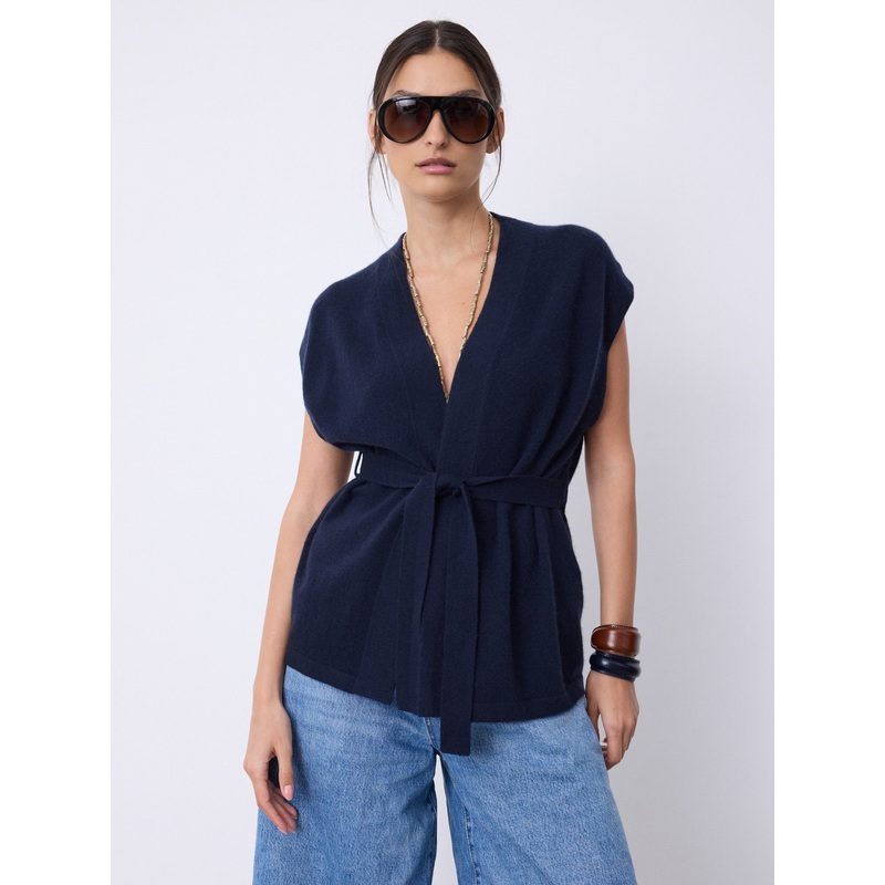 Gilet cachemire Evie|Marine|S|M|L