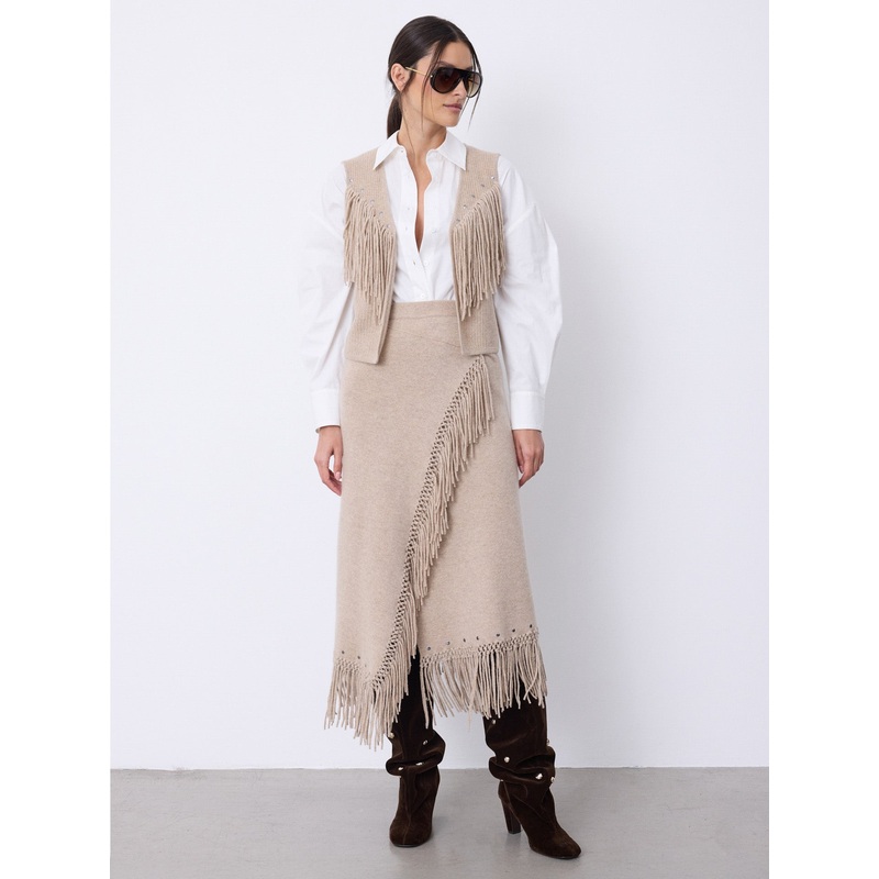 Jupe cachemire Rima|Sandstone|S|M|L