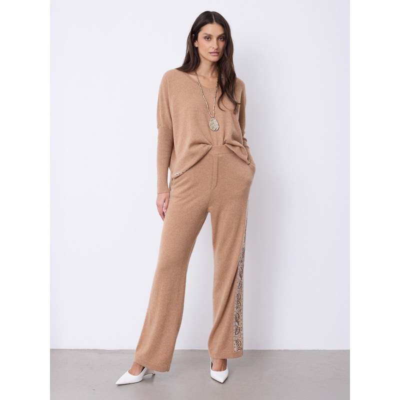 Pantalon cachemire Hattie|Camel chin|S|M|L