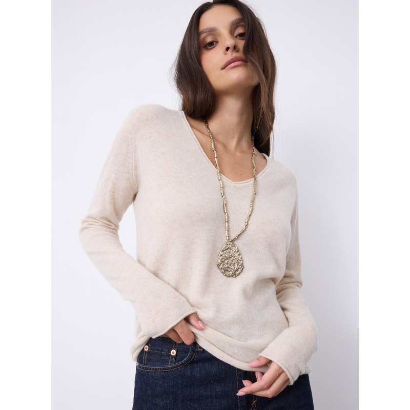 Pull cachemire Aspen|Beige chin|S|M|L