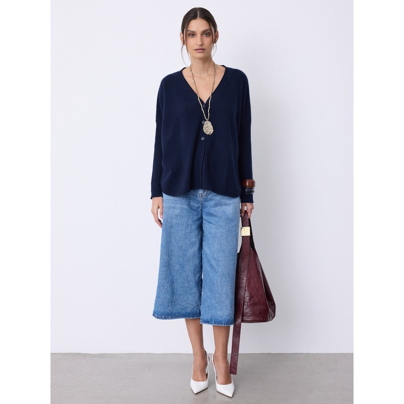 Pull poncho cachemire Alicia|Marine|XS/S|S/M|L/XL