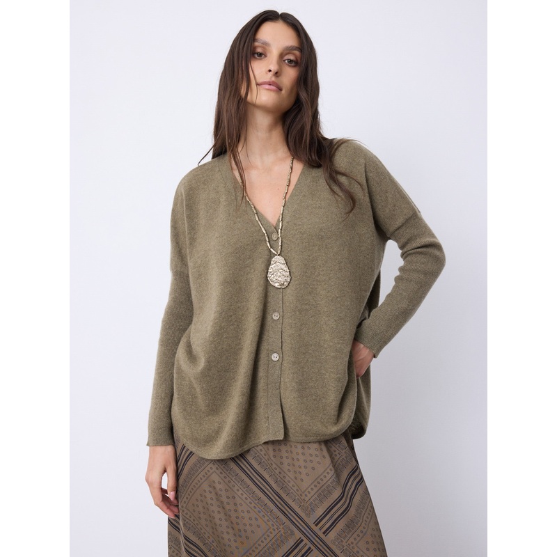 Pull poncho cachemire Alicia|Thym|XS/S|S/M|L/XL