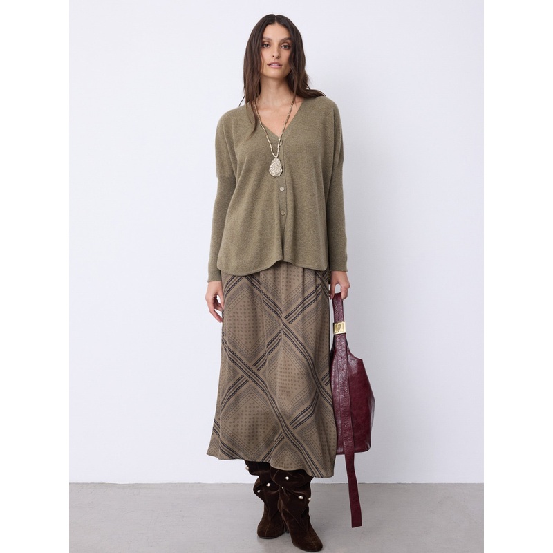 Pull poncho cachemire Alicia|Thym|XS/S|S/M|L/XL