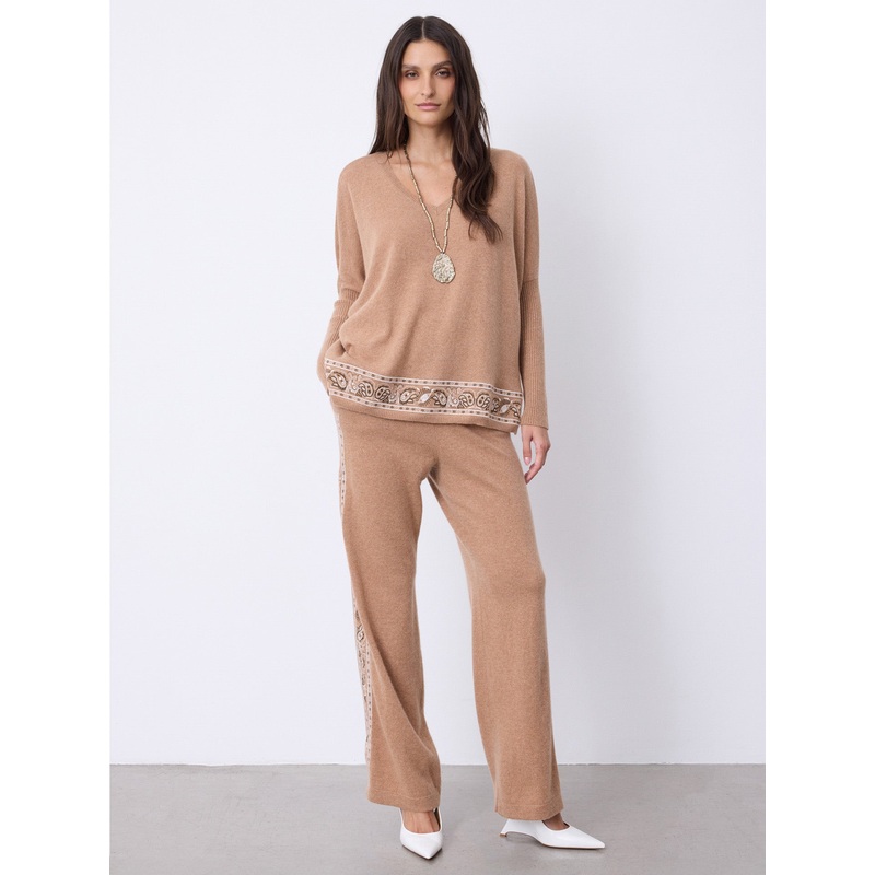 Pull poncho cachemire Harvey|Camel chin|XS/S|S/M|L/XL