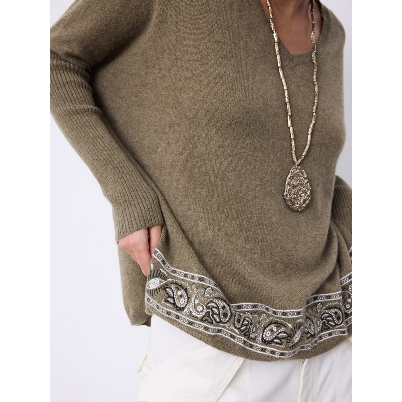 Pull poncho cachemire Harvey|Thym|XS/S|S/M|L/XL