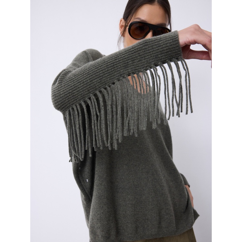 Pull poncho cachemire Livo|Ash|XS/S|S/M|L/XL