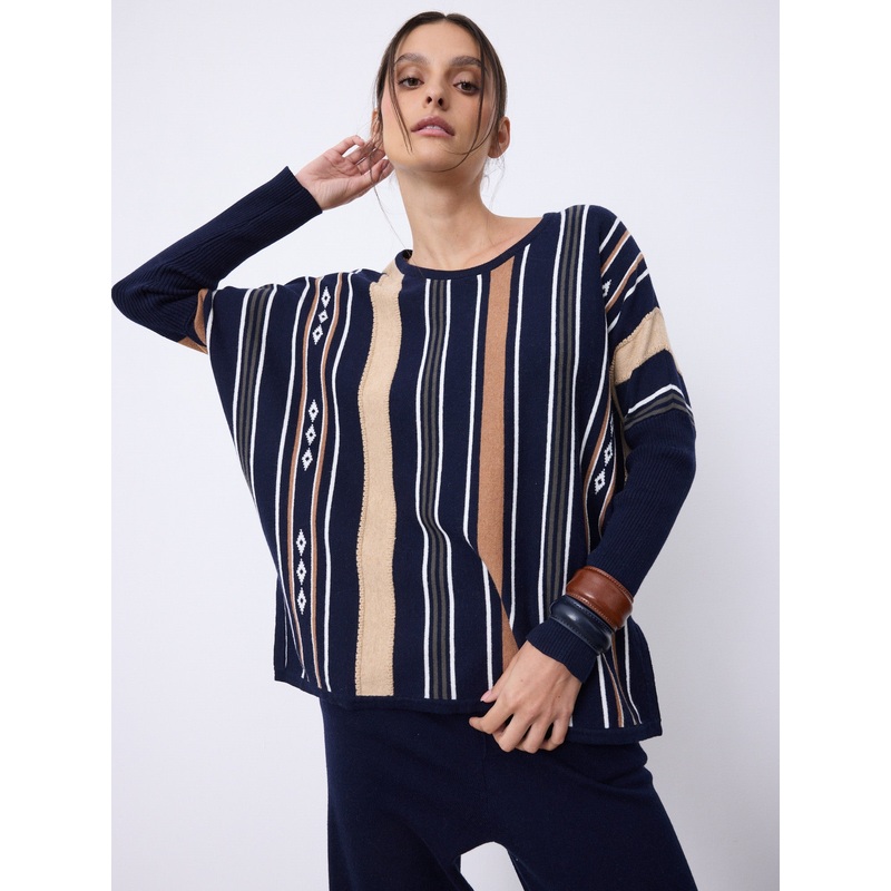 Pull poncho coton cachemire Margot