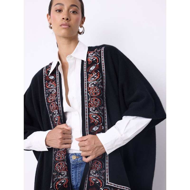 Cape cachemire Isla|Noir|TU