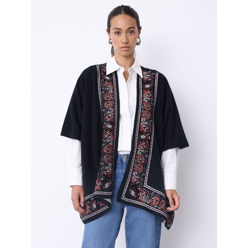 Cape cachemire Isla|Noir|TU